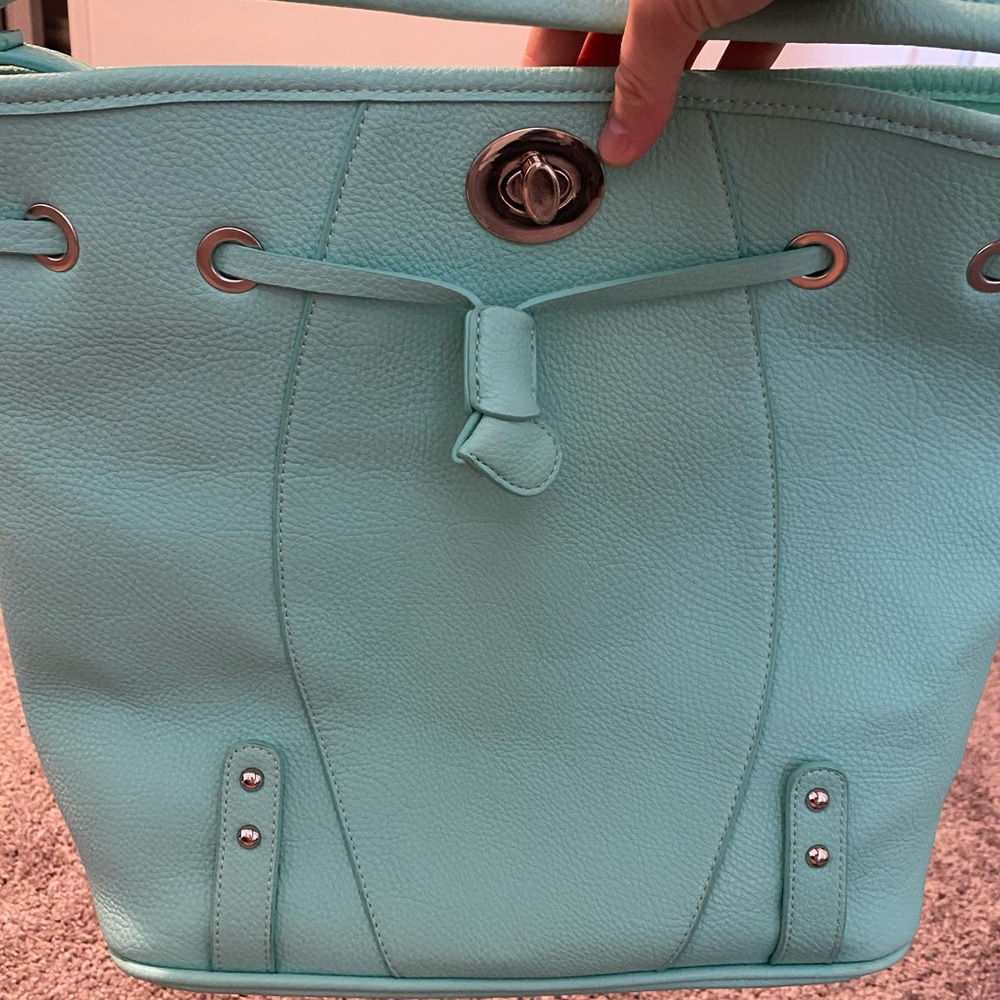 Charming Charlie teal bag
